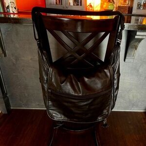 Extremely rare large Tumi leather messenger bag